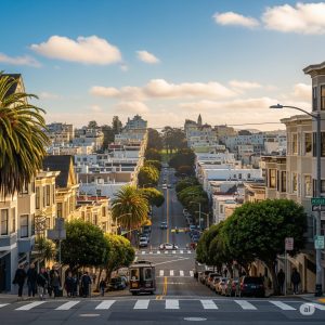 Inner Sunset residential street by Golden Gate Park greenery