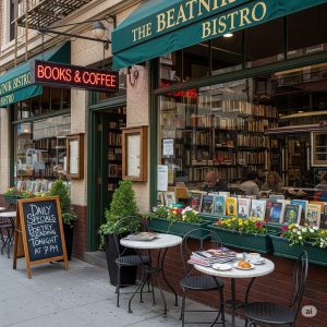 North Beach Italian café and bookstore facade